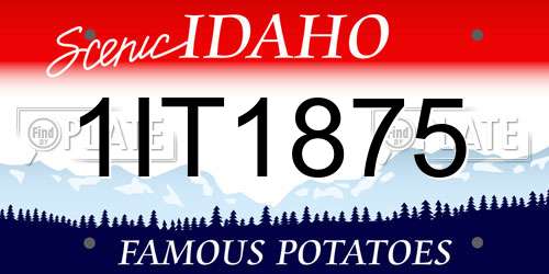 1IT1875 Idaho License Plate