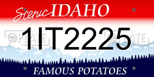 1IT2225 Idaho License Plate