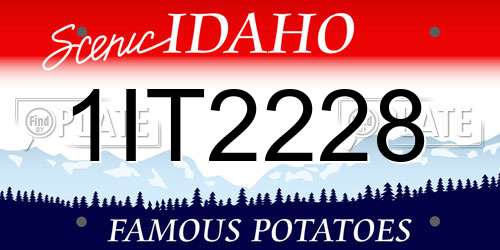 1IT2228 Idaho License Plate