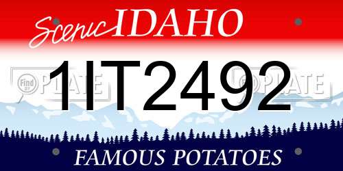 1IT2492 Idaho License Plate