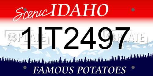 1IT2497 Idaho License Plate