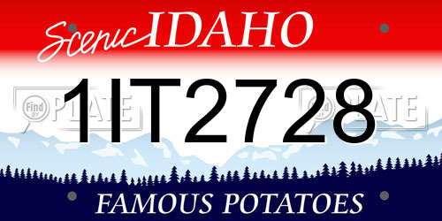 1IT2728 Idaho License Plate
