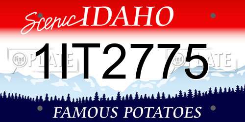 1IT2775 Idaho License Plate
