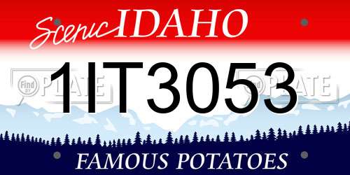 1IT3053 Idaho License Plate