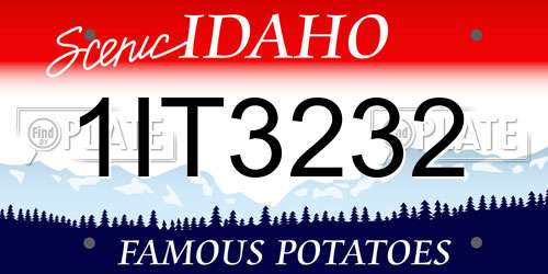 1IT3232 Idaho License Plate