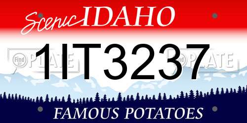 1IT3237 Idaho License Plate
