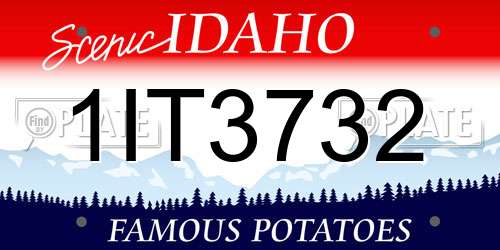 1IT3732 Idaho License Plate