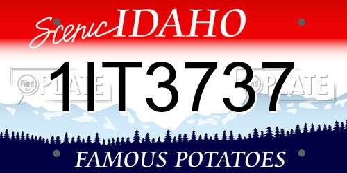 1IT3737 Idaho License Plate