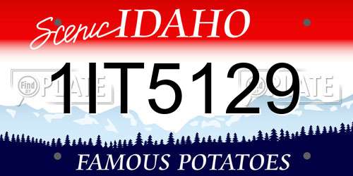 1IT5129 Idaho License Plate