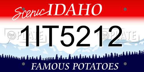 1IT5212 Idaho License Plate