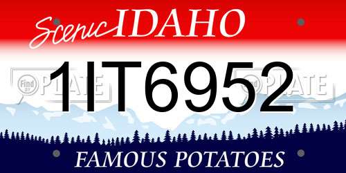 1IT6952 Idaho License Plate