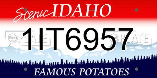 1IT6957 Idaho License Plate