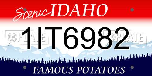 1IT6982 Idaho License Plate