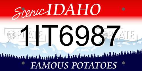 1IT6987 Idaho License Plate