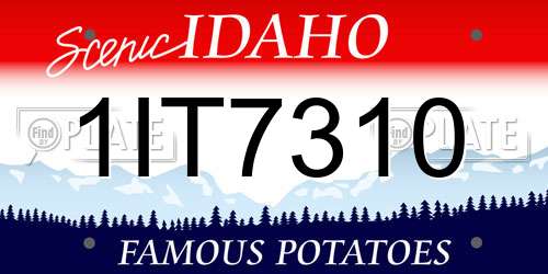 1IT7310 Idaho License Plate