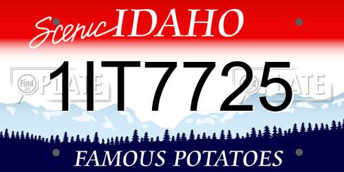 1IT7725 Idaho License Plate