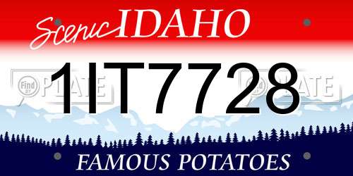 1IT7728 Idaho License Plate