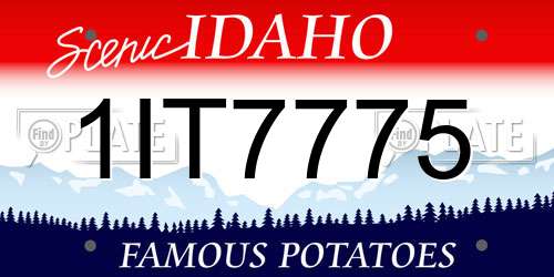 1IT7775 Idaho License Plate