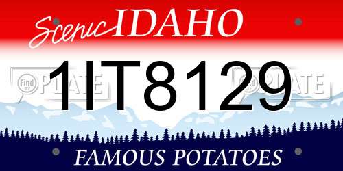 1IT8129 Idaho License Plate
