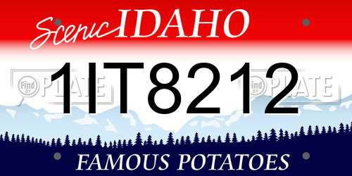 1IT8212 Idaho License Plate