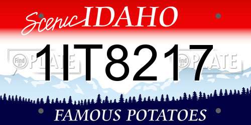 1IT8217 Idaho License Plate