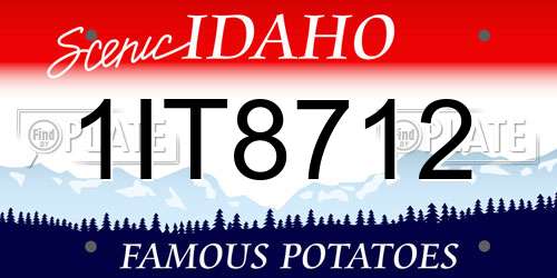 1IT8712 Idaho License Plate
