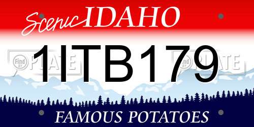 1ITB179 Idaho License Plate