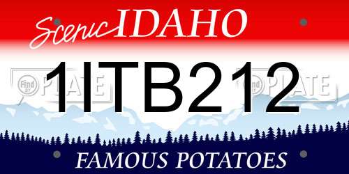 1ITB212 Idaho License Plate