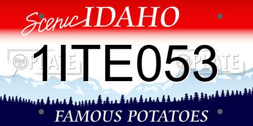 1ITE053 Idaho License Plate