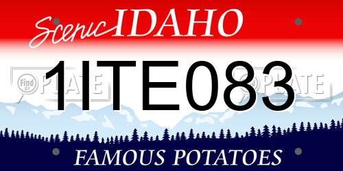 1ITE083 Idaho License Plate