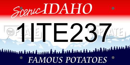 1ITE237 Idaho License Plate