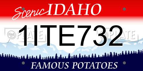 1ITE732 Idaho License Plate