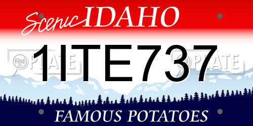 1ITE737 Idaho License Plate