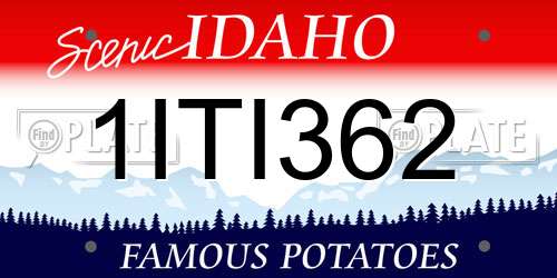 1ITI362 Idaho License Plate
