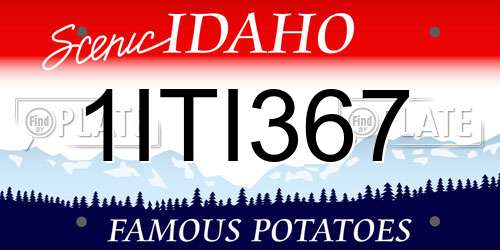 1ITI367 Idaho License Plate