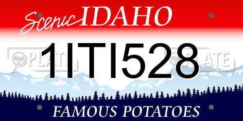 1ITI528 Idaho License Plate