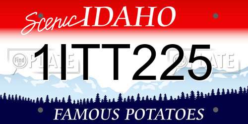 1ITT225 Idaho License Plate
