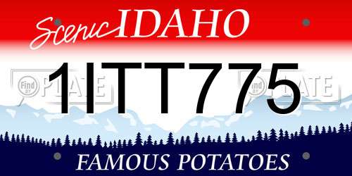 1ITT775 Idaho License Plate