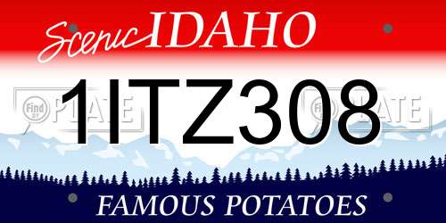 1ITZ308 Idaho License Plate