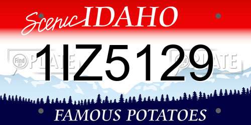 1IZ5129 Idaho License Plate