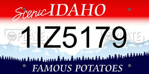 1IZ5179 Idaho License Plate