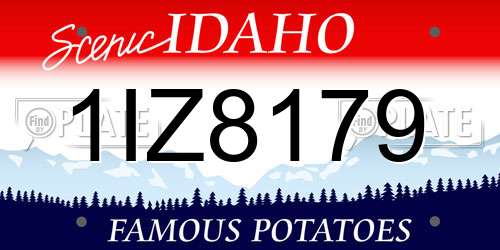 1IZ8179 Idaho License Plate