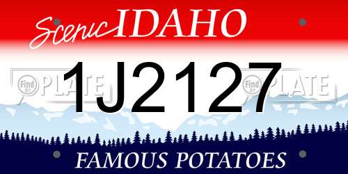 1J2127 Idaho License Plate