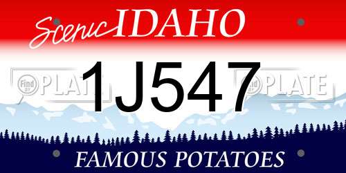 1J547 Idaho License Plate