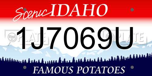 1J7069U Idaho License Plate