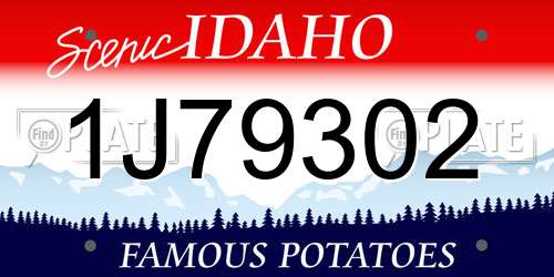 1J79302 Idaho License Plate