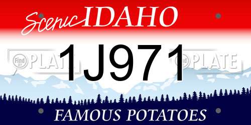 1J971 Idaho License Plate
