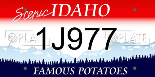 1J977 Idaho License Plate