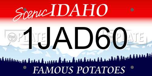 1JAD60 Idaho License Plate