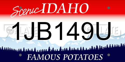 1JB149U Idaho License Plate